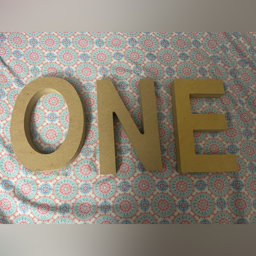 “ONE” Decorative Wood Letters